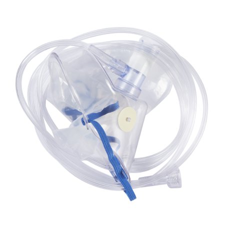 McKesson - NonRebreather Oxygen Mask Elongated Style Adult One Size Fits Most Adjustable Head Strap / Nose Clip - 16-108E