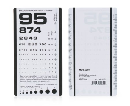 McKesson - Eye Chart 14 Inch Measurement Acuity Test - 63-3053