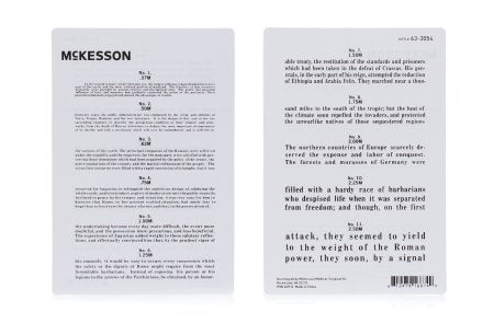 McKesson - Eye Chart 12 Inch Measurement Jaeger Test - 63-3054