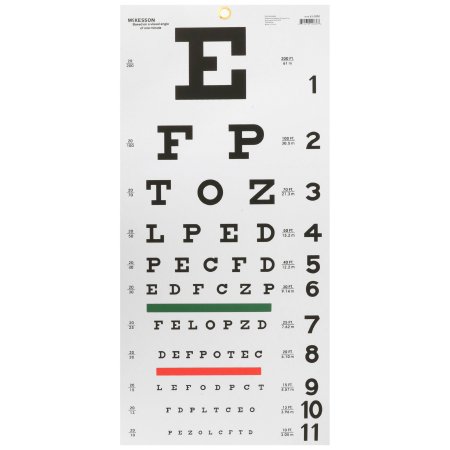 McKesson - Eye Chart 20 Foot Measurement Acuity Test - 63-3050