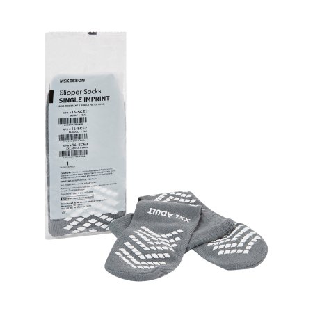 McKesson - Slipper Socks 2X-Large Gray Above the Ankle - 16-SCE3