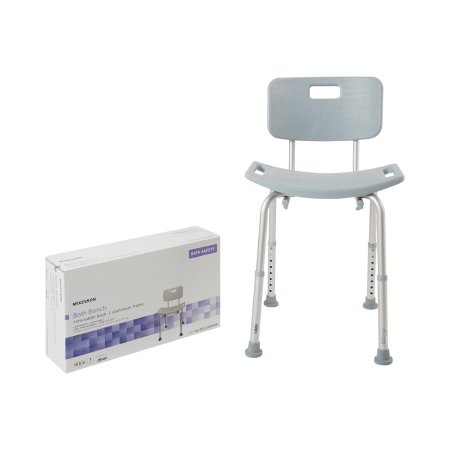 McKesson - Bath Bench Fixed Arm Aluminum Frame Removable Back 19-1/4 Inch Seat Width - 146-RTL12202KDR