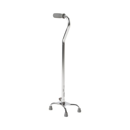 McKesson - Small Base Quad Cane Steel 30 to 39 Inch Height Chrome - 146-10301F-4