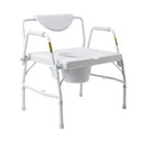 McKesson - Bariatric Commode Chair Drop Arm Steel Frame Padded Back 23-1/4 Inch Seat Width - 146-11135-1