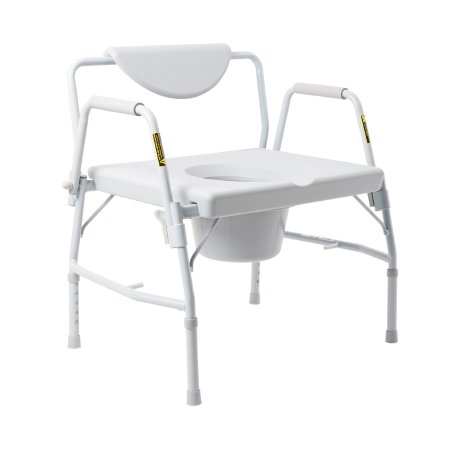 McKesson - Bariatric Commode Chair Drop Arm Steel Frame Padded Back 23-1/4 Inch Seat Width - 146-11135-1