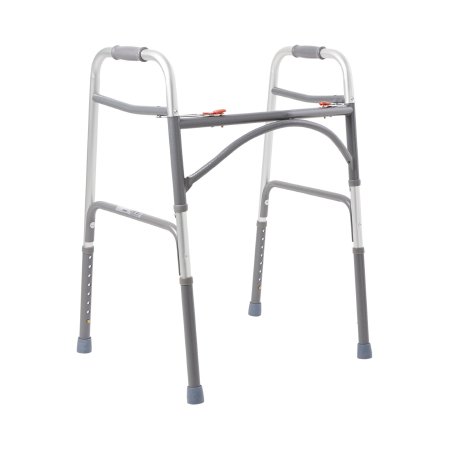 McKesson - Bariatric Folding Walker Adjustable Height Steel Frame 500 lbs. Weight Capacity 32-1/2 to 39 Inch Height - 146-10220-2