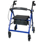 McKesson - 4 Wheel Rollator Blue Adjustable Height / Folding Aluminum Frame - 146-R726BL