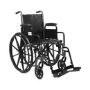 McKesson - Wheelchair Dual Axle Desk Length Arm Swing-Away Footrest Black Upholstery 16 Inch Seat Width Adult 250 lbs. Weight Capacity - 146-SSP216DDA-SF