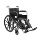 McKesson - Wheelchair Dual Axle Full Length Arm Swing-Away Elevating Legrest Black Upholstery 18 Inch Seat Width Adult 300 lbs. Weight Capacity - 146-SSP218FA-ELR