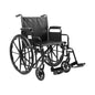 McKesson - Wheelchair Dual Axle Desk Length Arm Swing-Away Footrest Black Upholstery 20 Inch Seat Width Adult 350 lbs. Weight Capacity - 146-SSP220DDA-SF