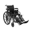 McKesson - Lightweight Wheelchair Dual Axle Desk Length Arm Swing-Away Elevating Legrest Black Upholstery 16 Inch Seat Width Adult 300 lbs. Weight Capacity - 146-K316DDA-ELR