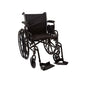 McKesson - Lightweight Wheelchair Dual Axle Desk Length Arm Swing-Away Footrest Black Upholstery 18 Inch Seat Width Adult 300 lbs. Weight Capacity - 146-K318DDA-SF