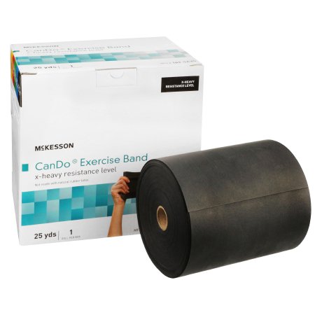 McKesson CanDo - Exercise Resistance Band Black 5 Inch X 25 Yard X-Heavy Resistance - 169-5635