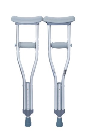 McKesson - Underarm Crutches Aluminum Frame Child 175 lbs. Weight Capacity Push Button Adjustment - 146-10427