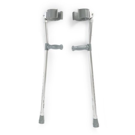 McKesson - Forearm Crutches Mckesson Adult Steel Frame 300 lbs. Weight Capacity - 146-10403