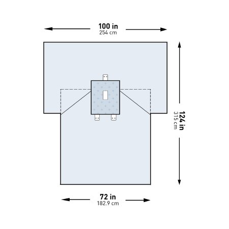 McKesson - Abdominal Drape Pediatric Laparotomy Drape 100 W X 72 W X 124 L Inch Sterile - 183-I80-05212G-S