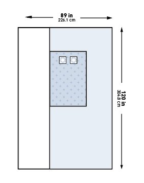 McKesson - Cardiovascular Drape Femoral Angiography Drape 89 W X 120 L Inch Sterile - 183-I80-01102G-S