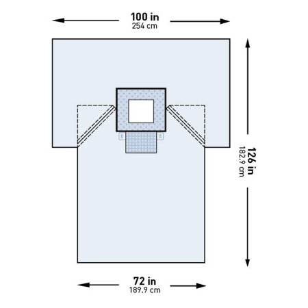 McKesson - Surgical Drape Chest Drape 100 W X 72 W X 126 L Inch Sterile - 183-I80-05122G-S