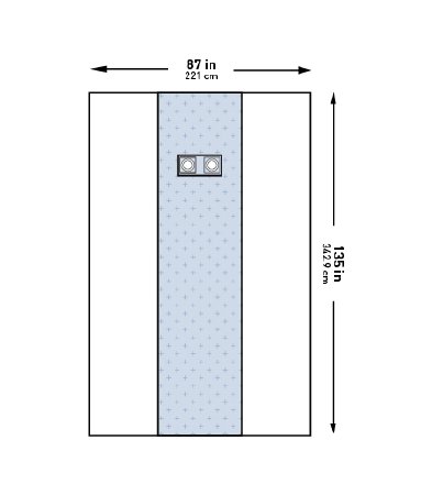 McKesson - Cardiovascular Drape Femoral Angiography X-Long Drape 87 W X 135 L Inch Sterile - 183-I80-01105-S