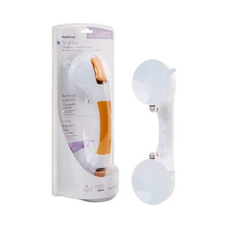 McKesson - Suction-Cup Grab Bar White / Yellow Plastic - 146-RTL13082