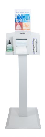 McKesson - Hygiene Dispensing Station Floor Stand Quartz Beige 18 W X 59.10 H X 18 D Inch Aluminum / Cold Rolled Steel / PETG Plastic - 134-101