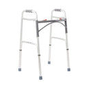 McKesson - Folding Walker Adjustable Height Aluminum Frame 350 lbs. Weight Capacity 32 to 39 Inch Height - 146-10200-1