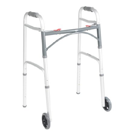 McKesson - Folding Walker Adjustable Height Aluminum Frame 350 lbs. Weight Capacity 25 to 32-1/4 Inch Height - 146-10211-1