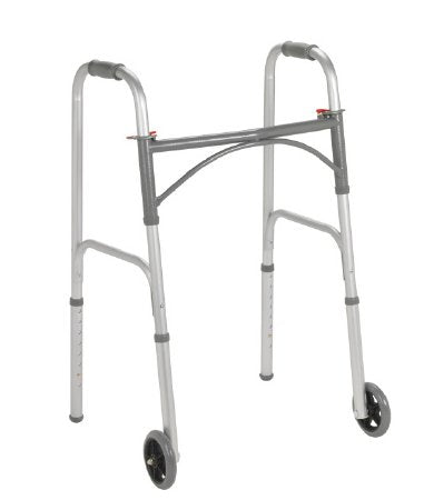 McKesson - Folding Walker Adjustable Height Steel Frame 350 lbs. Weight Capacity 32 to 39 Inch Height - 146-10244-1