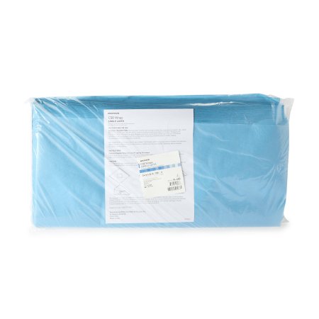 McKesson - Sterilization Wrap Blue 24 X 24 Inch Single Layer Cellulose Steam / EO Gas - 18-488