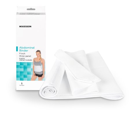 McKesson - Abdominal Binder Large / X-Large Hook and Loop Closure 62 to 74 Inch Waist Circumference 9 Inch Height Adult - 155-79-89210