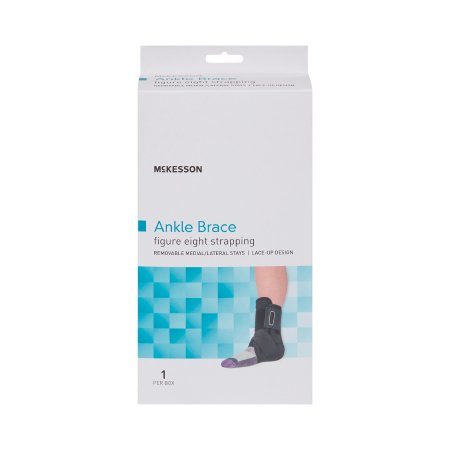 McKesson - Ankle Brace Large Lace-Up / Figure-8 Strap / Hook and Loop Closure Left or Right Foot - 155-81-97047