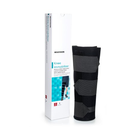 McKesson - Knee Immobilizer One Size Fits Most Up to 29 Inch Thigh Circumference 12 Inch Length Left or Right Knee - 155-79-96012