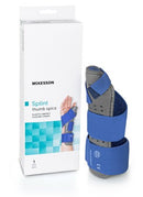 McKesson - Thumb Splint Adult Small / Medium Hook and Loop Strap Closure Right Hand Blue / Gray - 155-79-87113