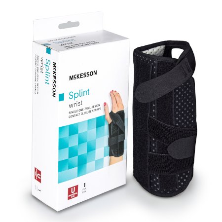 McKesson - Wrist Brace Foam / Nylon Left Hand Black One Size Fits Most - 155-81-87470