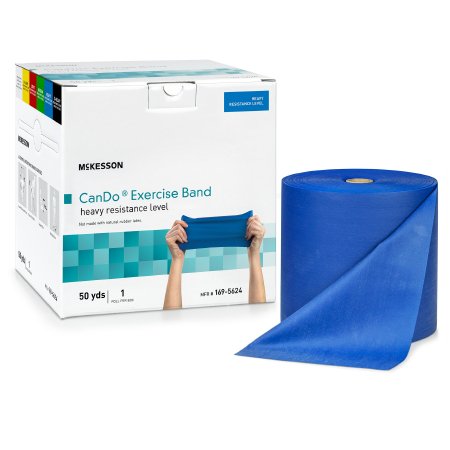 McKesson CanDo - Exercise Resistance Band Blue 5 Inch X 50 Yard Heavy Resistance - 169-5624