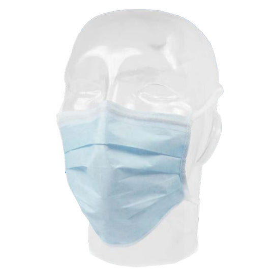 Aspen Surgical Products Comfort-Plus - Surgical Mask Pleated Tie Closure One Size Fits Most Blue NonSterile Not Rated Adult - 65 3110