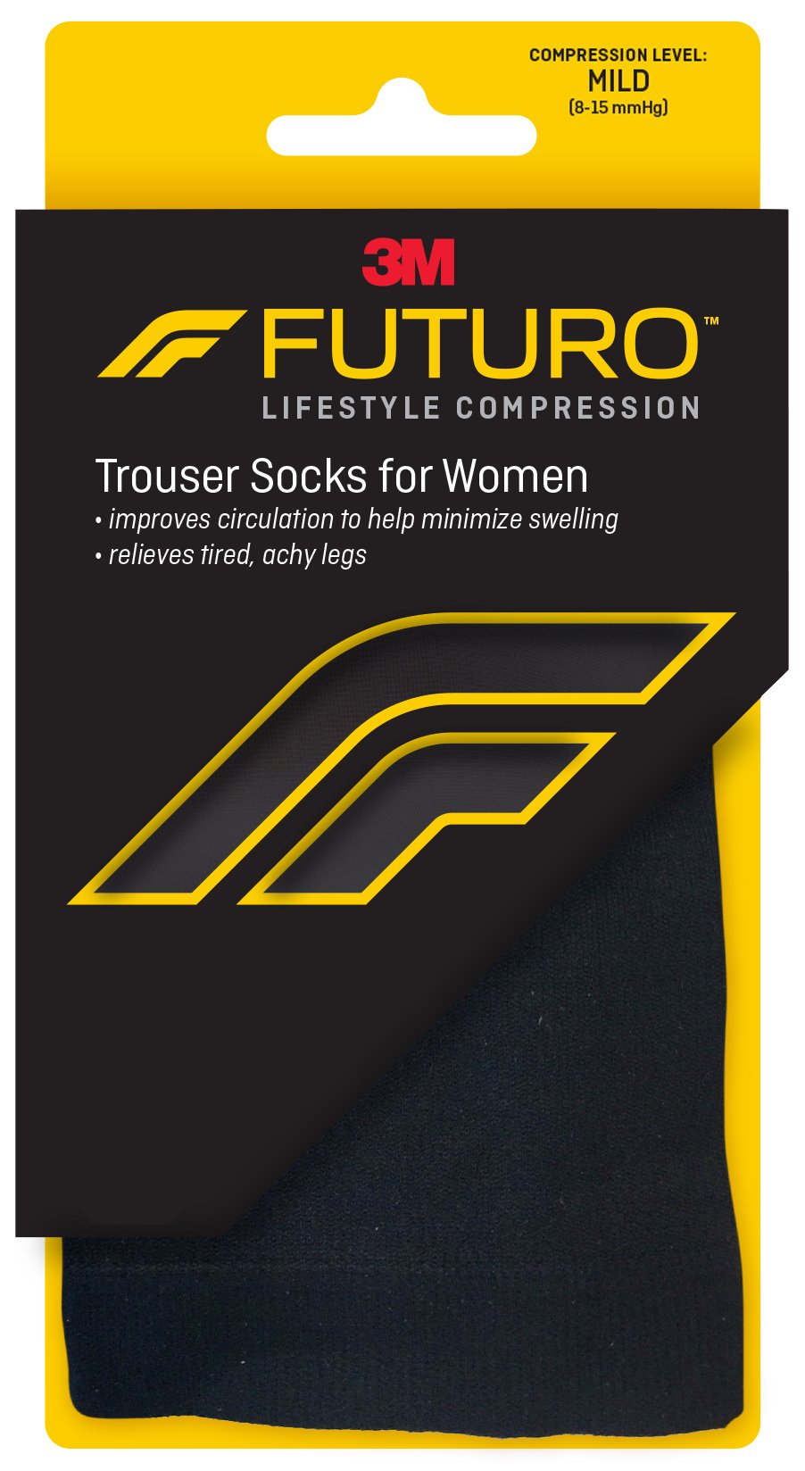 3M Futuro Compression Socks Medium Black - Case of 12 -  71022EN