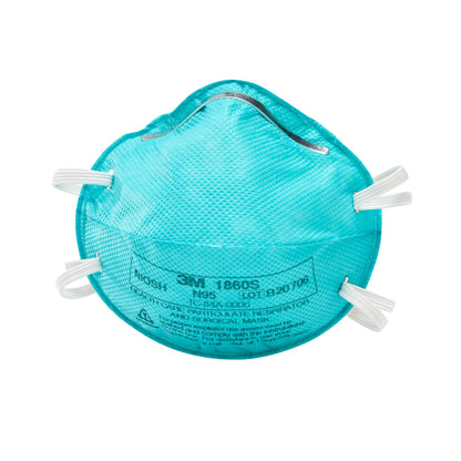 3M Healthcare N95 NIOSH Respirator Mask - N95 NIOSH-Approved Respirator Mask, Size S - Box of 20 - 1860S