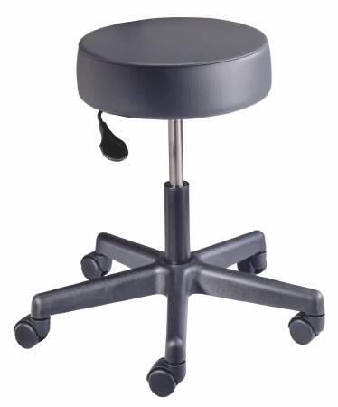 McKesson - Exam Stool Backless Pneumatic Height Adjustment 5 Casters Gunmetal Gray - 81-22500PR92