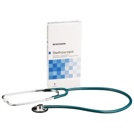 McKesson - Classic Stethoscope Teal Blue 1-Tube 21 Inch Tube Single Head Chestpiece - 01-660TLGM