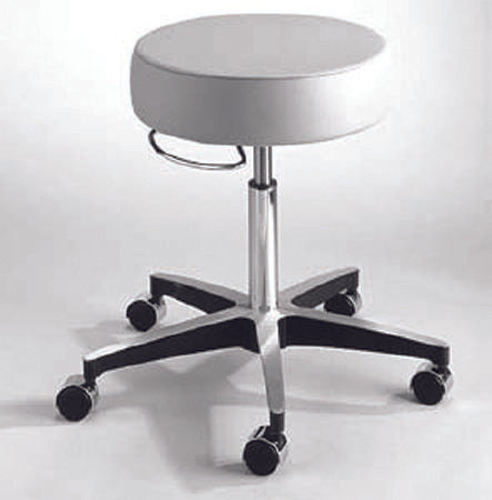 McKesson - Exam Stool Backless Pneumatic Height Adjustment 5 Casters Black - 81-11001US393