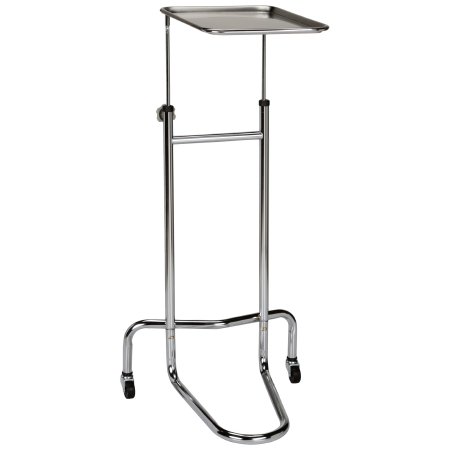 McKesson - Mayo Instrument Stand Tray V-Shaped Base 34 - 53 Inch 12.62 X 19.25 X 0.75 Inch - 81-11100