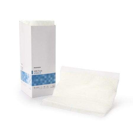 McKesson - Abdominal Pad Nonwoven Cellulose 7-1/2 X 8 Inch Rectangle Sterile - 16-4252