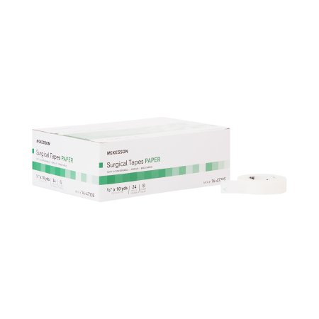 McKesson - Medical Tape Air Permeable Paper 1/2 Inch X 10 Yard White NonSterile - 16-47305