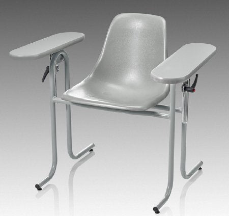 McKesson - Blood Drawing Chair Double Fixed Armrests Gray - 63-20PSF