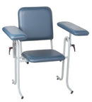 McKesson - Blood Drawing Chair Double Fixed Armrests Blue - 63-20USU-1