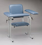 McKesson - Blood Drawing Chair 1 Straight Arm / 1 Flip Up Arm Blue - 63-20USUF-1