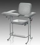 McKesson - Blood Drawing Chair 1 Straight Arm / 1 Flip Up Arm Gray - 63-20UTUF-2