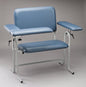 McKesson - Blood Drawing Chair 1 Straight Arm / 1 Flip Up Arm Blue - 63-20USUFX-1