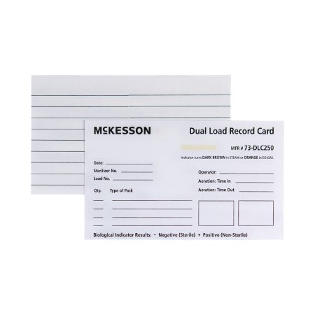 McKesson - Sterilization Record Card Steam / EO Gas - 73-DLC250